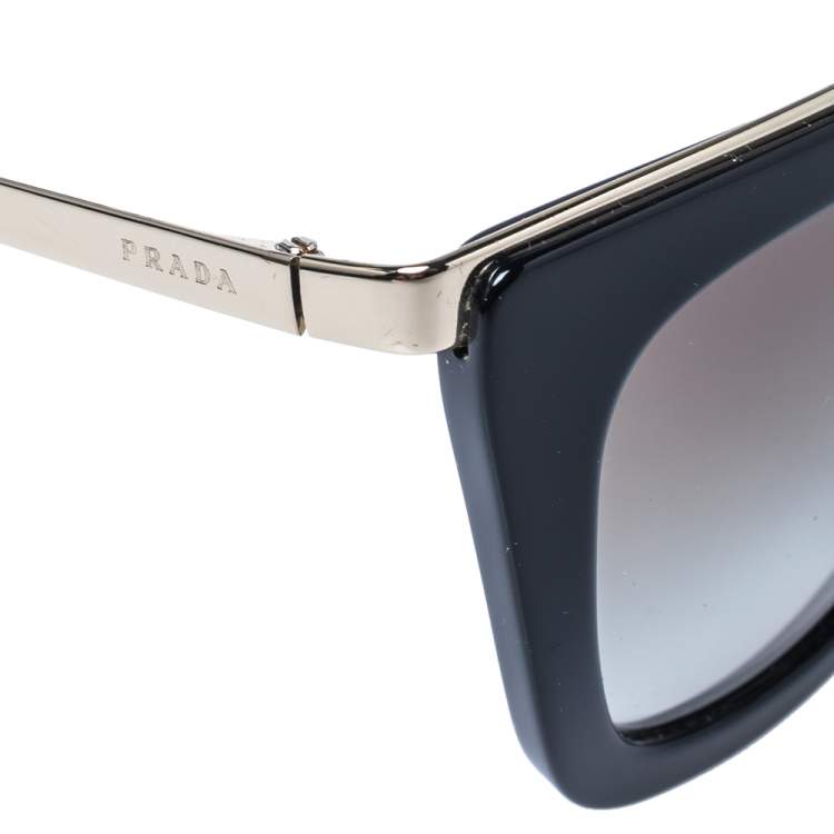 Pre Owned Prada Pale Gold Tone / Brown Gradient SPR 53S Cinema Evolution Sunglasses