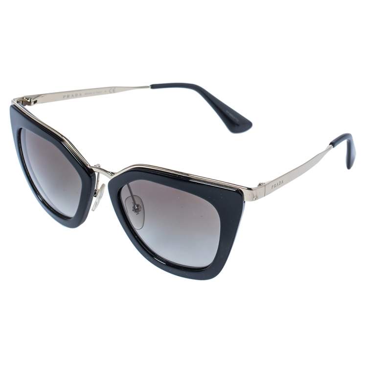 Pre Owned Prada Pale Gold Tone / Brown Gradient SPR 53S Cinema Evolution Sunglasses