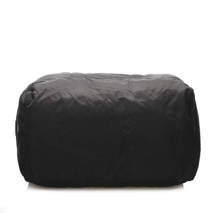 Pre Owned Prada Black Nylon Tessuto Travel Bag