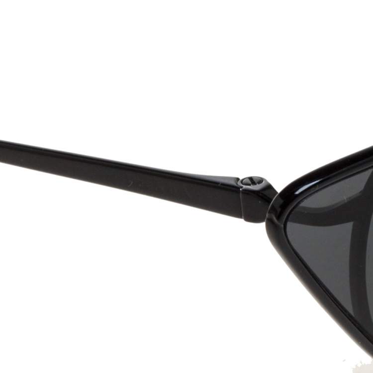 Pre Owned Prada Black SPR 64U Ultravox Cateye Sunglasses