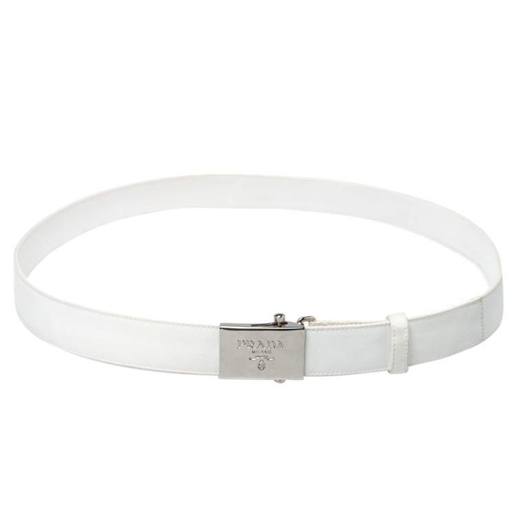 prada white belt