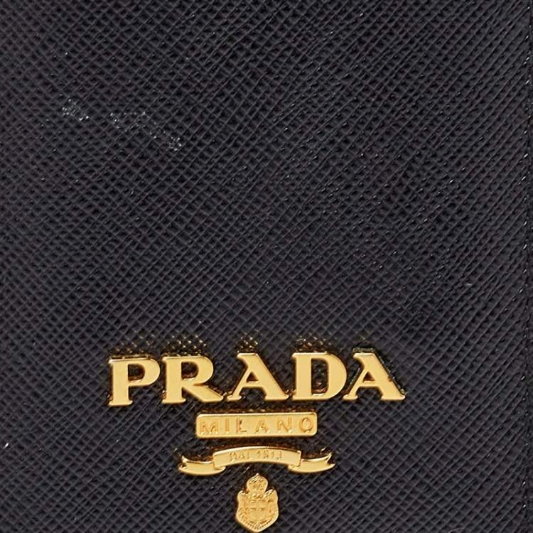 Pre Owned Prada Black Leather ID Badge Holder