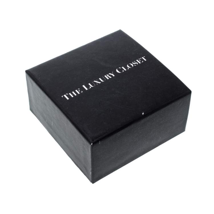 Pre Owned Prada Black Leather Charm Buckle Bracelet