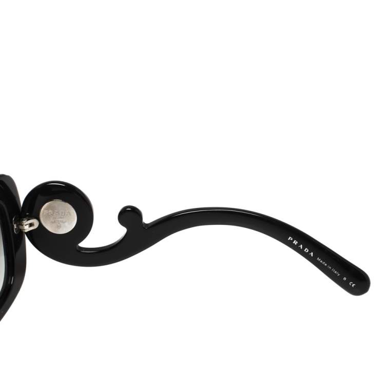 Pre Owned Prada Black SPR33P Crystal Embellished Rectangular Sunglasses