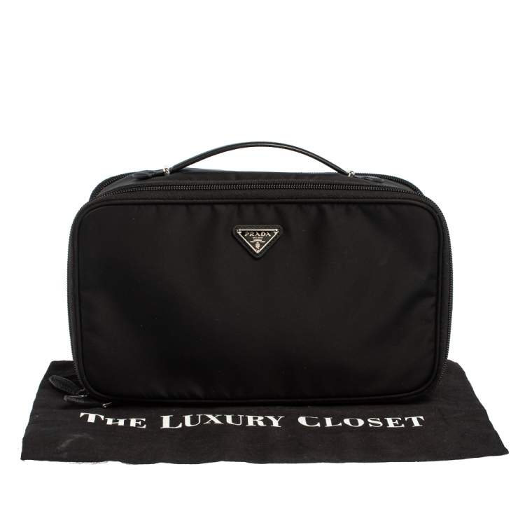 Pre Owned Prada Black Nylon Toiletry Pouch