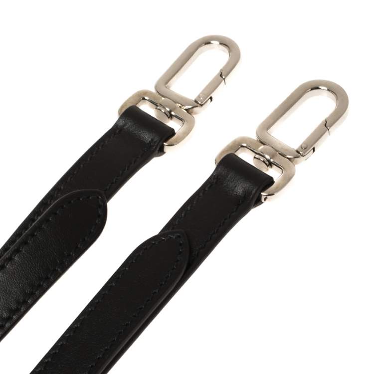 Pre Owned Prada Black Leather Adjustable Bag Strap