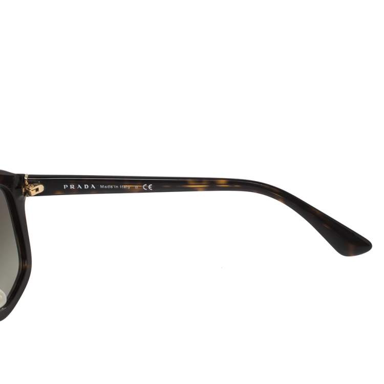 Pre Owned Prada Brown Acetate SPR 25R Havana Gradient Sunglasses