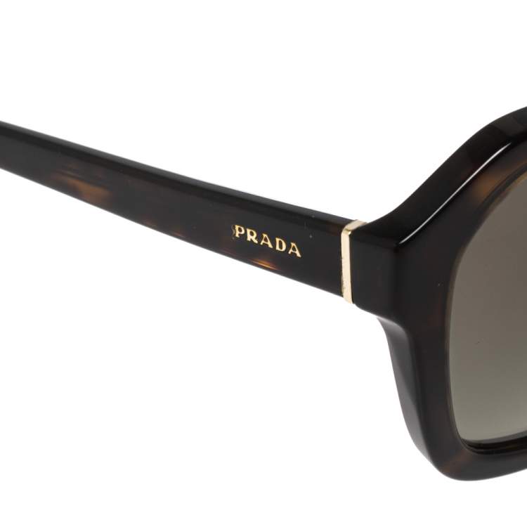 Pre Owned Prada Brown Acetate SPR 25R Havana Gradient Sunglasses