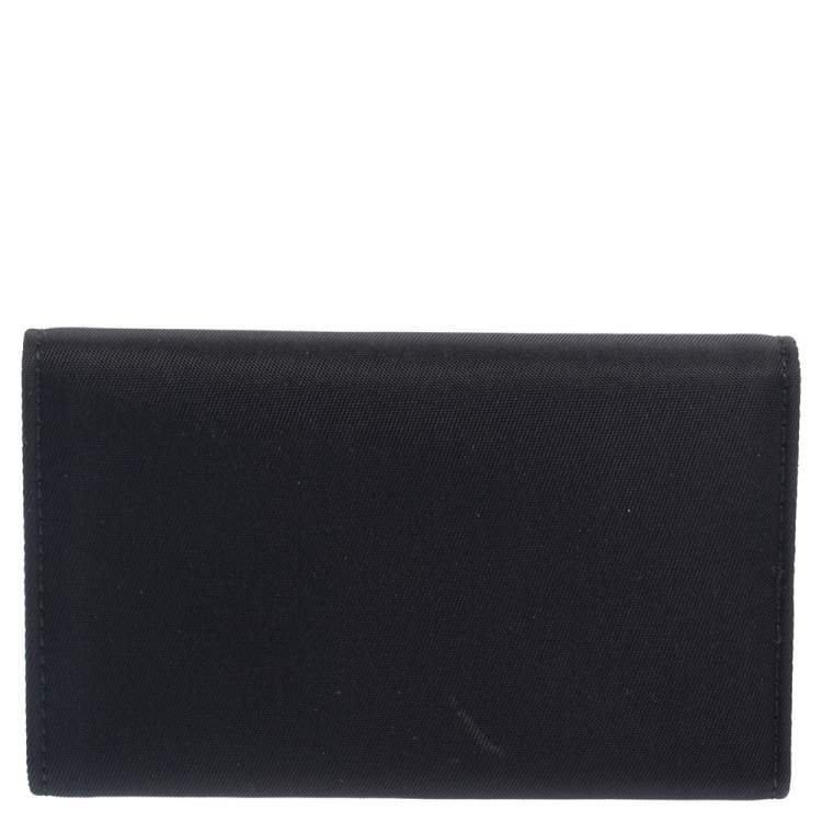Pre Owned Prada Black Nylon Key Case