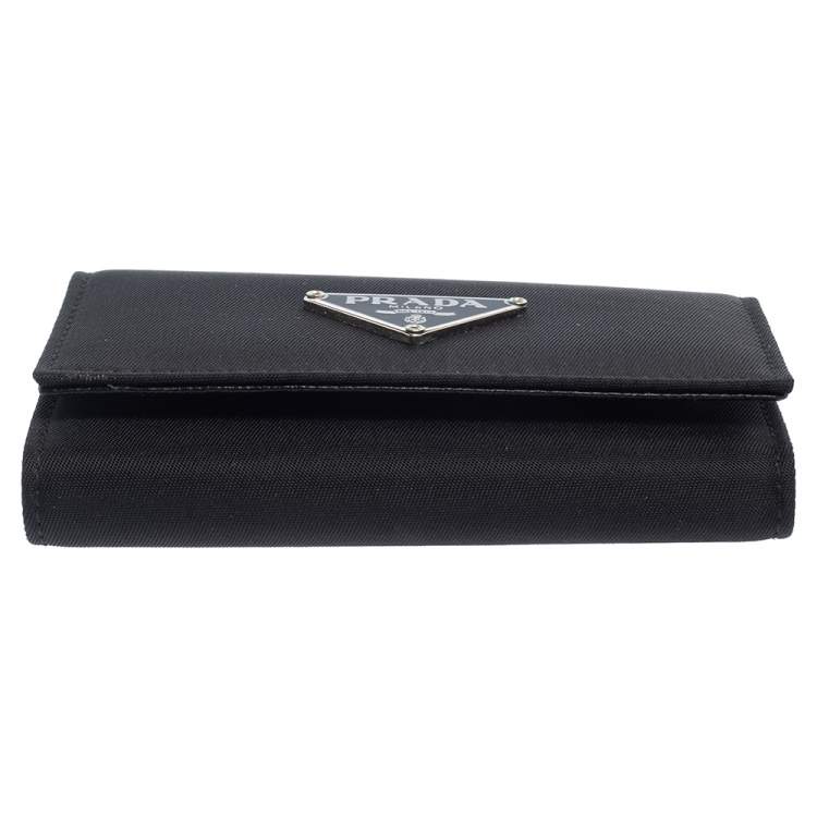 Pre Owned Prada Black Nylon Key Case