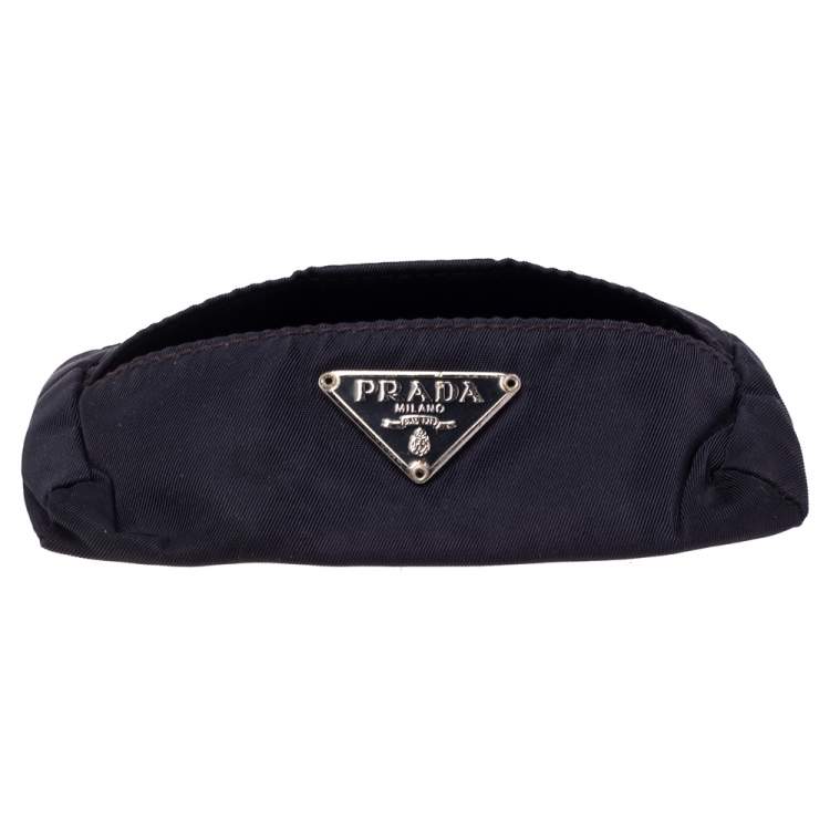 Pre Owned Prada Navy Blue Tessuto Nylon Travel Tissue Holder