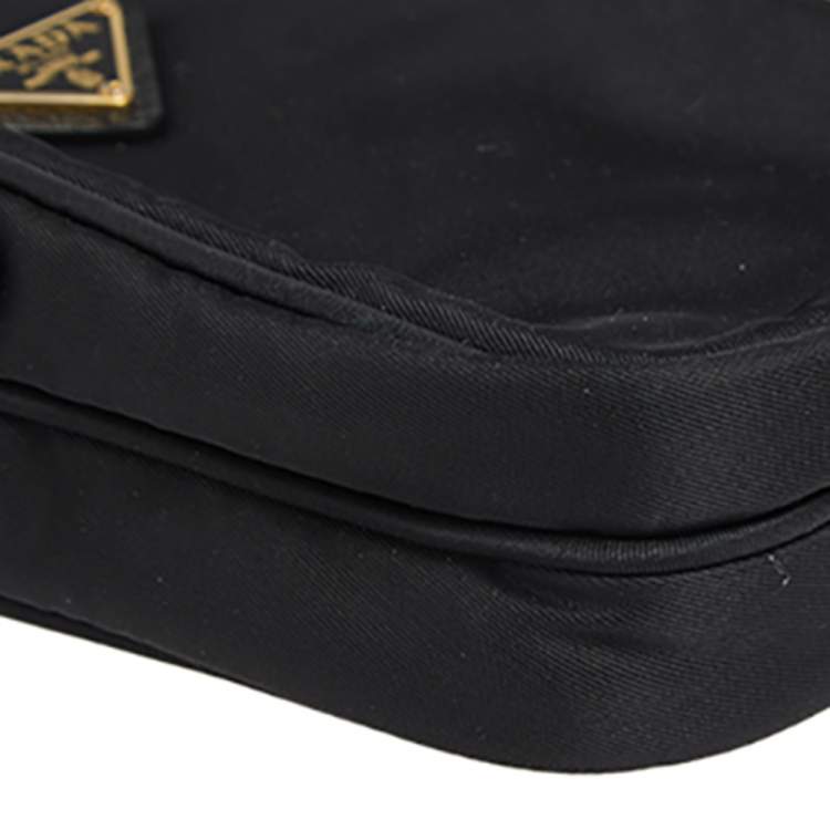 Pre Owned Prada Black Nylon Crossbody Phone Case