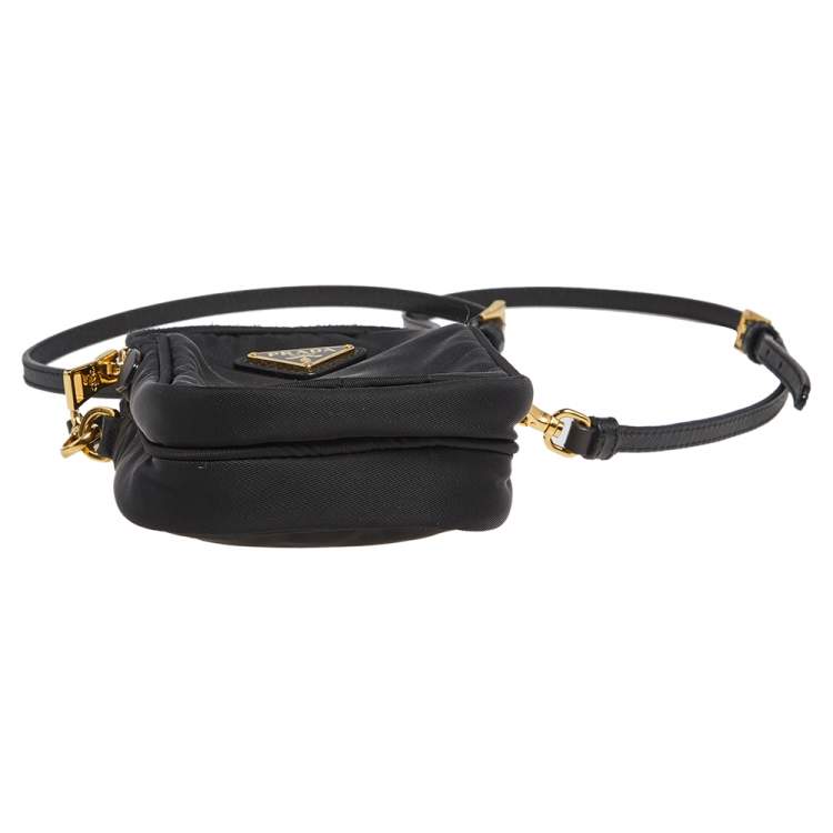 Pre Owned Prada Black Nylon Crossbody Phone Case