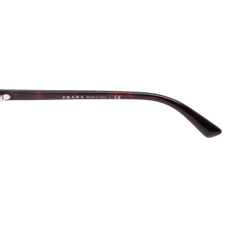 Pre Owned Prada Maroon Acetate SPR 12R Gradient Square Sunglasses