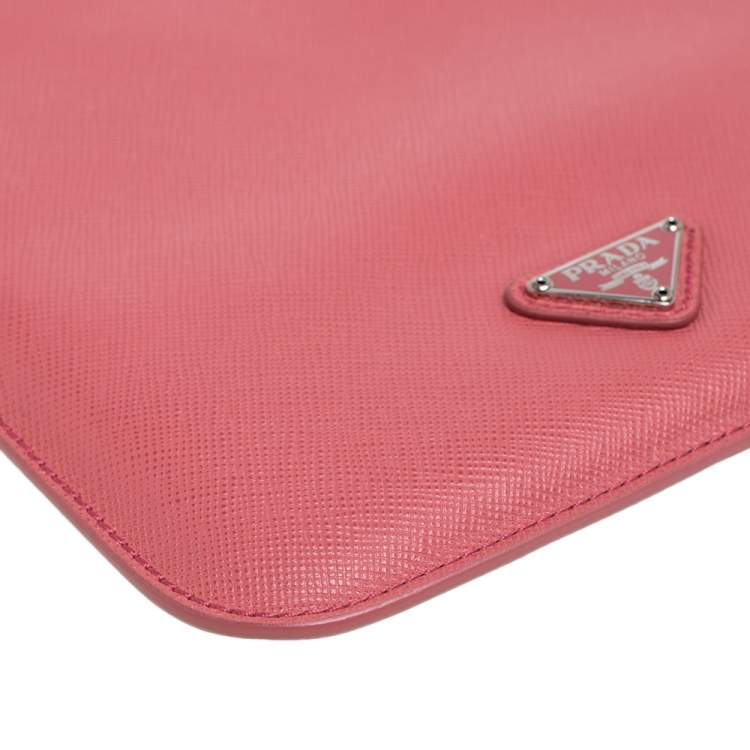 Pre Owned Prada Pink Saffiano Leather iPad Mini Case