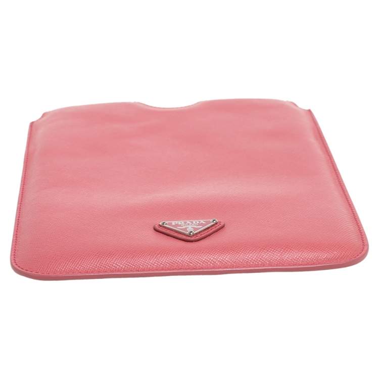 Pre Owned Prada Pink Saffiano Leather iPad Mini Case