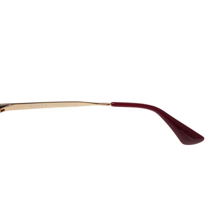 Pre Owned Prada Burgundy Acetate SPR07U Gradient Cat Eye Sunglasses