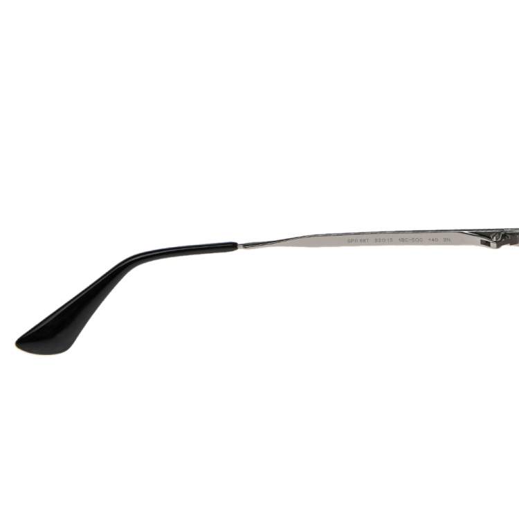 Pre Owned Prada Silver Tone/ Grey Gradient SPR 68T Cat Eye Sunglasses