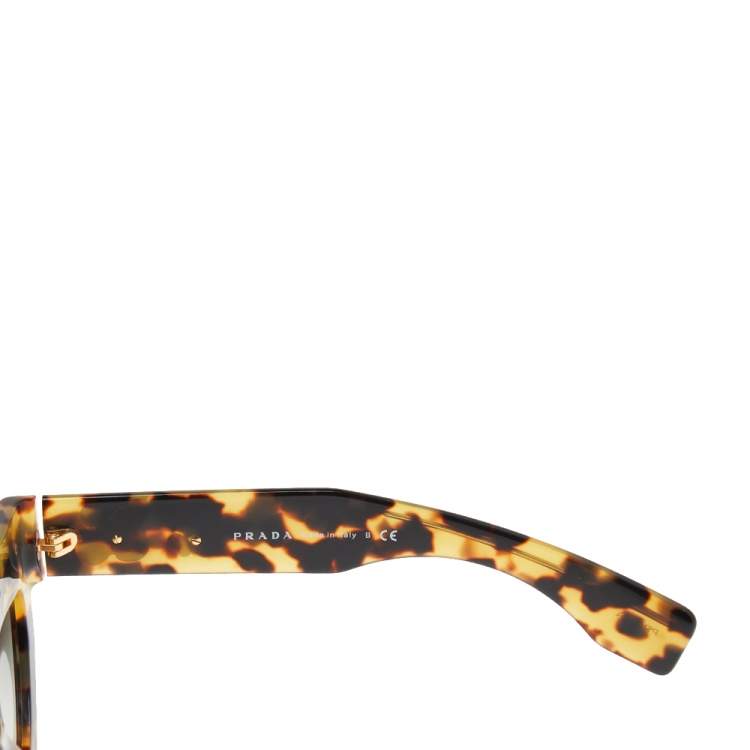 Pre Owned Prada Tortoise Shell/Grey Gradient SPR 26P Flower Poeme Sunglasses