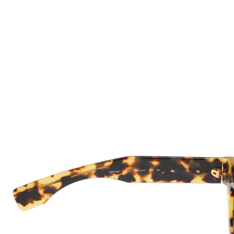 Pre Owned Prada Tortoise Shell/Grey Gradient SPR 26P Flower Poeme Sunglasses