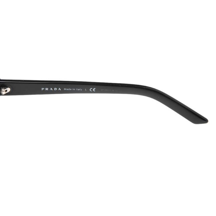 مملوكة مسبقًا Prada Black Acetate SPR04V Gradient Rectangle Sunglasses