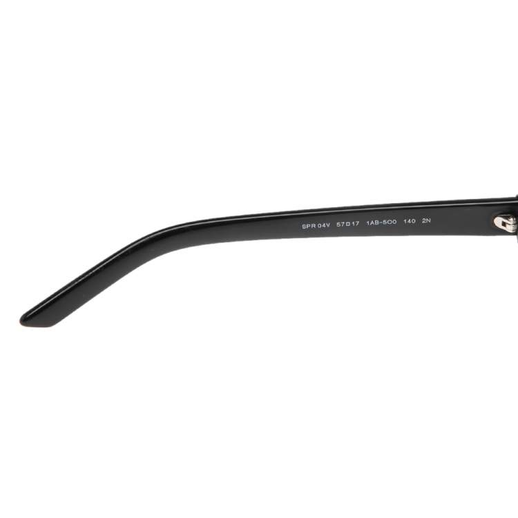 مملوكة مسبقًا Prada Black Acetate SPR04V Gradient Rectangle Sunglasses