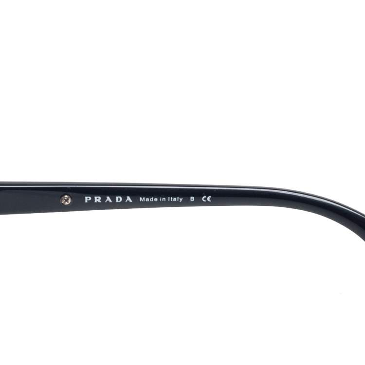 Pre Owned Prada Black Acetate SPR15P Gradient Cat Eye Sunglasses