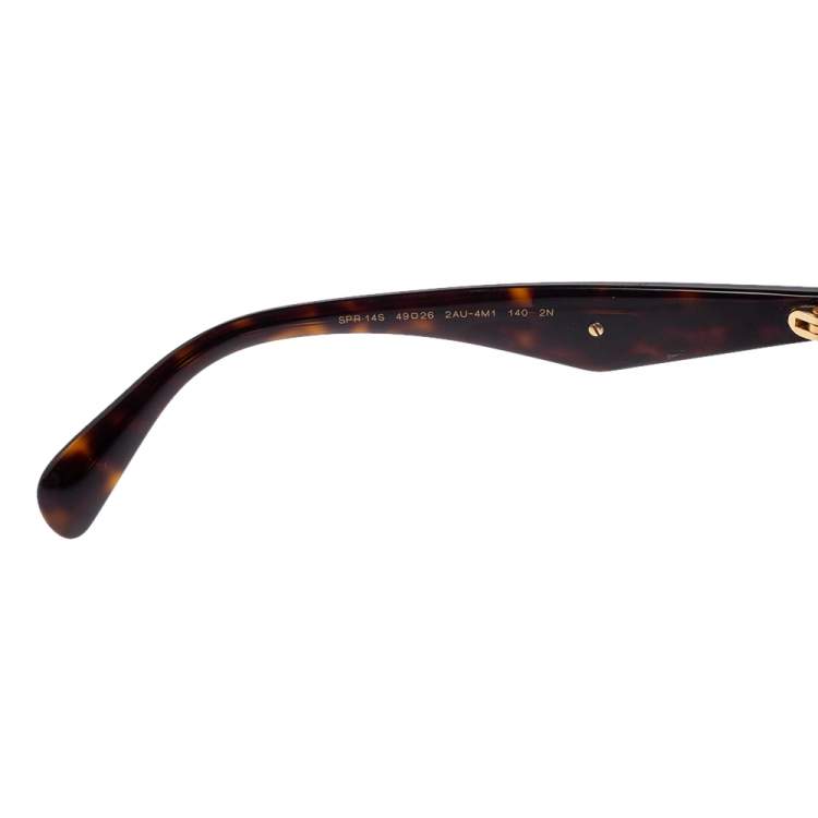 Pre Owned Prada Brown Tortoise Acetate SPR14S Gradient Cat Eye Sunglasses