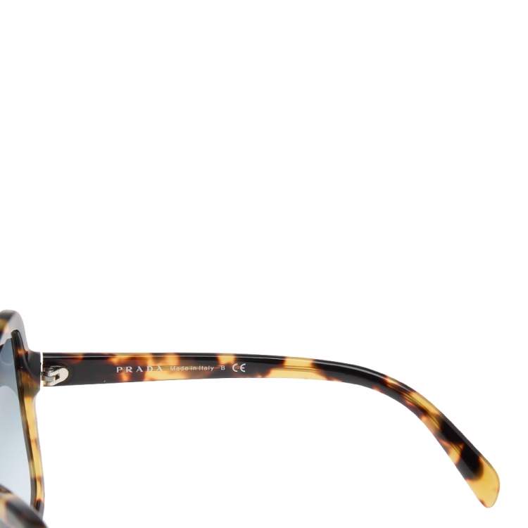 Pre Owned Prada Brown Havana SPR05S Gradient Oversized Sunglasses