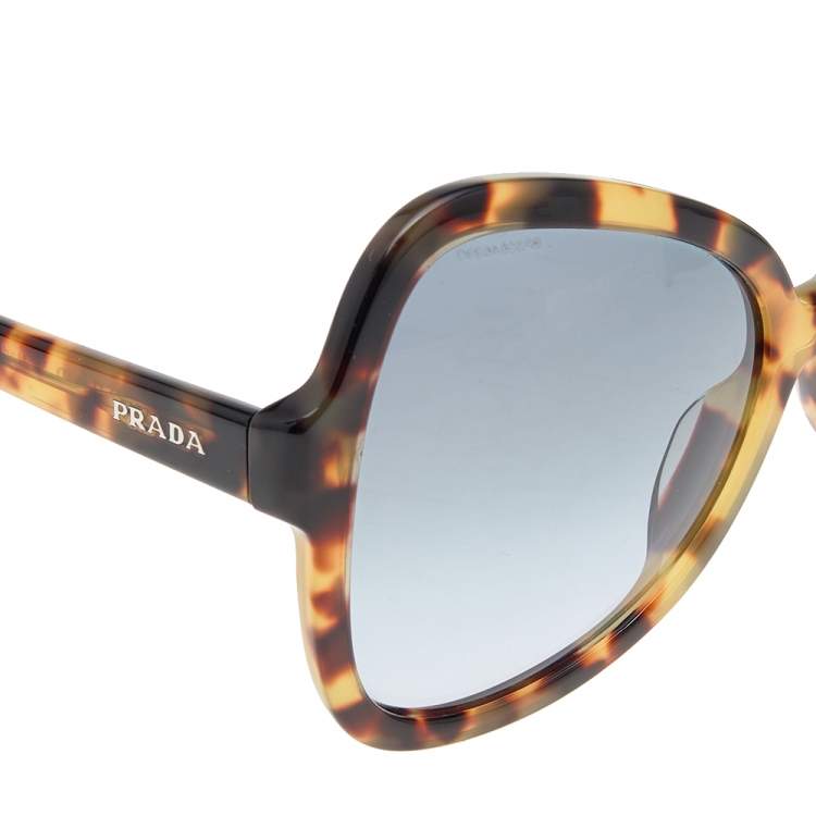 Pre Owned Prada Brown Havana SPR05S Gradient Oversized Sunglasses