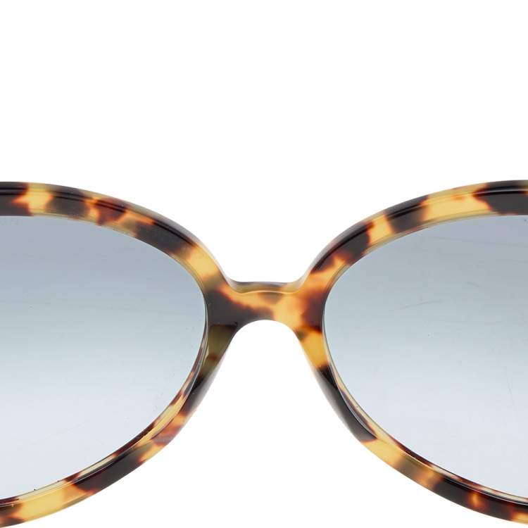 Pre Owned Prada Brown Havana SPR05S Gradient Oversized Sunglasses