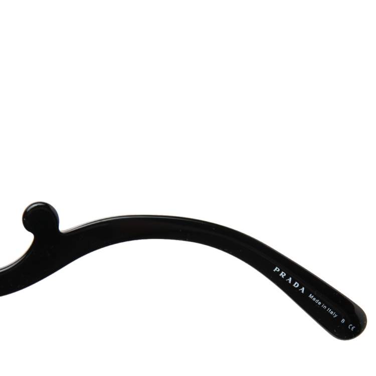 Pre Owned Prada Black/Grey Gradient SPR27N Oversized Round Sunglasses