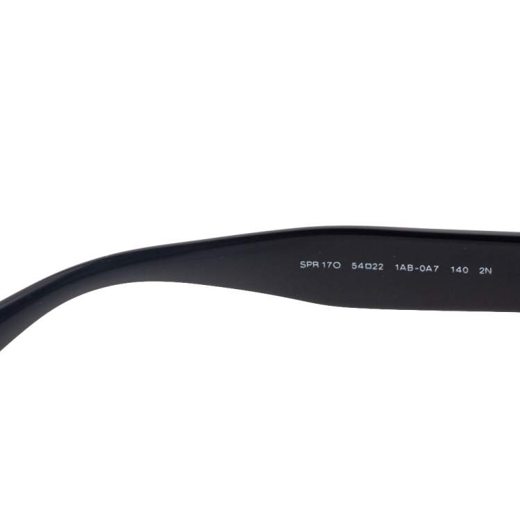 Pre Owned Prada Black SPR 17O Gradient Oval Sunglasses