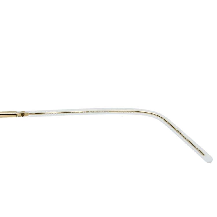 Pre Owned Prada Chromic Gold Tone/ Pink SPR66X Decode Pilot Sunglasses