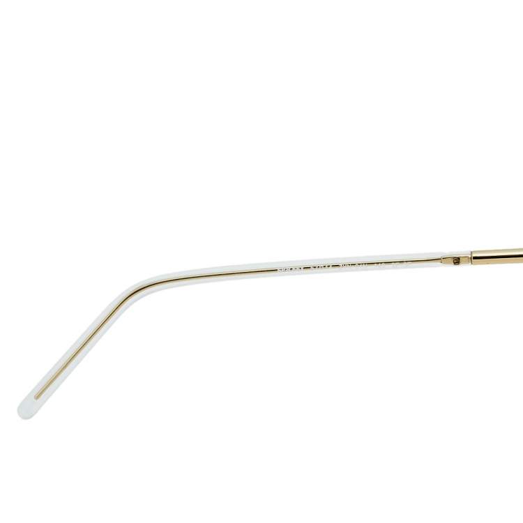 Pre Owned Prada Chromic Gold Tone/ Pink SPR66X Decode Pilot Sunglasses