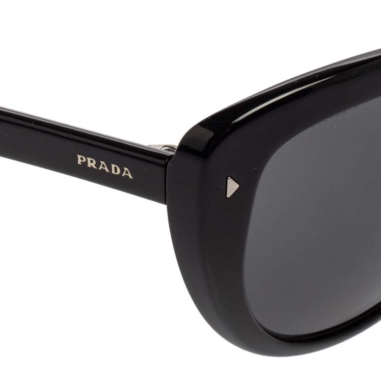 Pre Owned Prada Black SPR16S Cat Eye Sunglasses