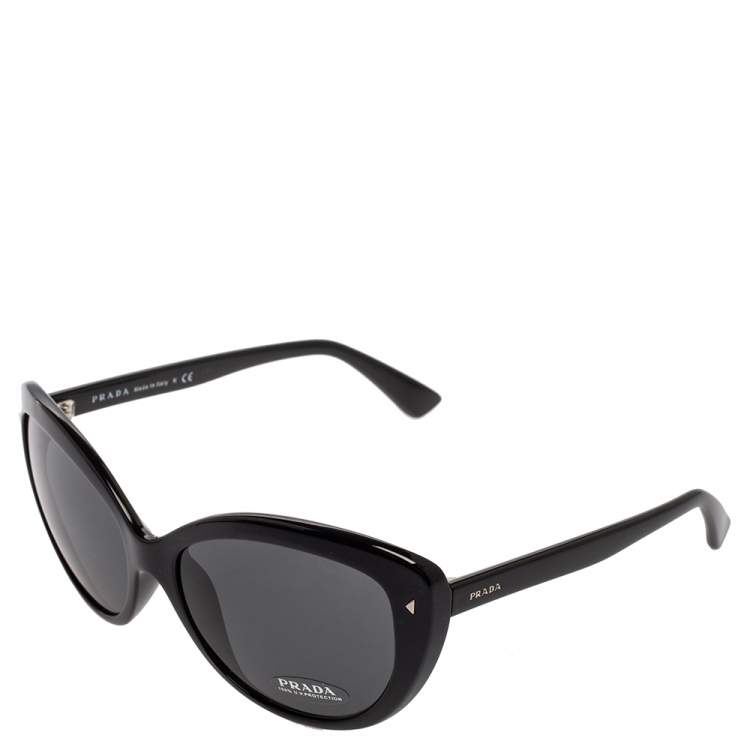 Pre Owned Prada Black SPR16S Cat Eye Sunglasses