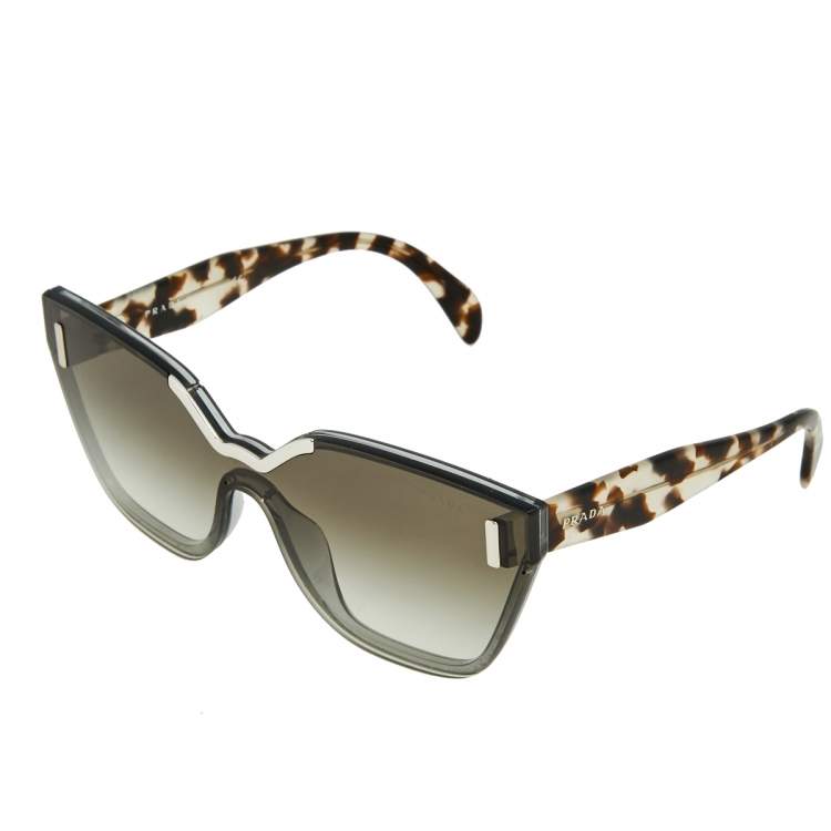 Pre Owned Prada Tortoiseshell/Grey Gradient SPR 16T Cat Eye Sunglasses