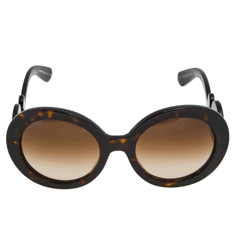 Prada Brown Havana/ Brown Gradient SPR27N Baroque Round Sunglasses Prada |  TLC