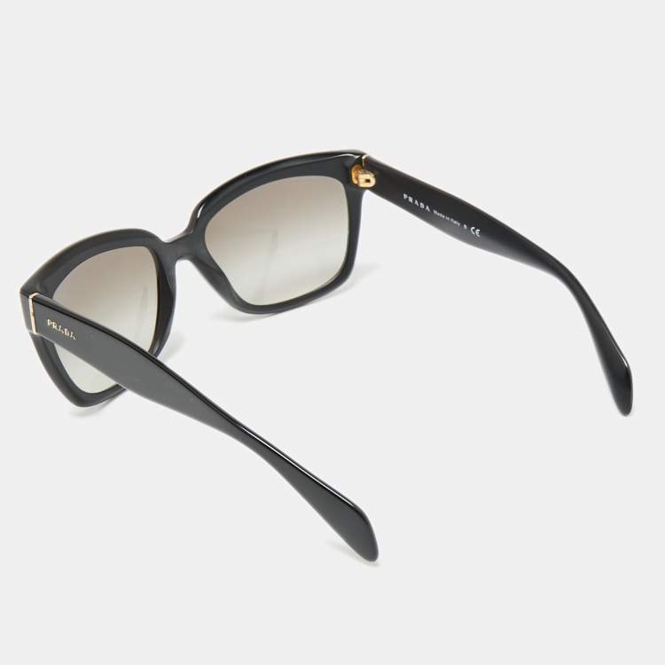 Pre Owned Prada Black Acetate Square Frame Spr07p Sunglasses