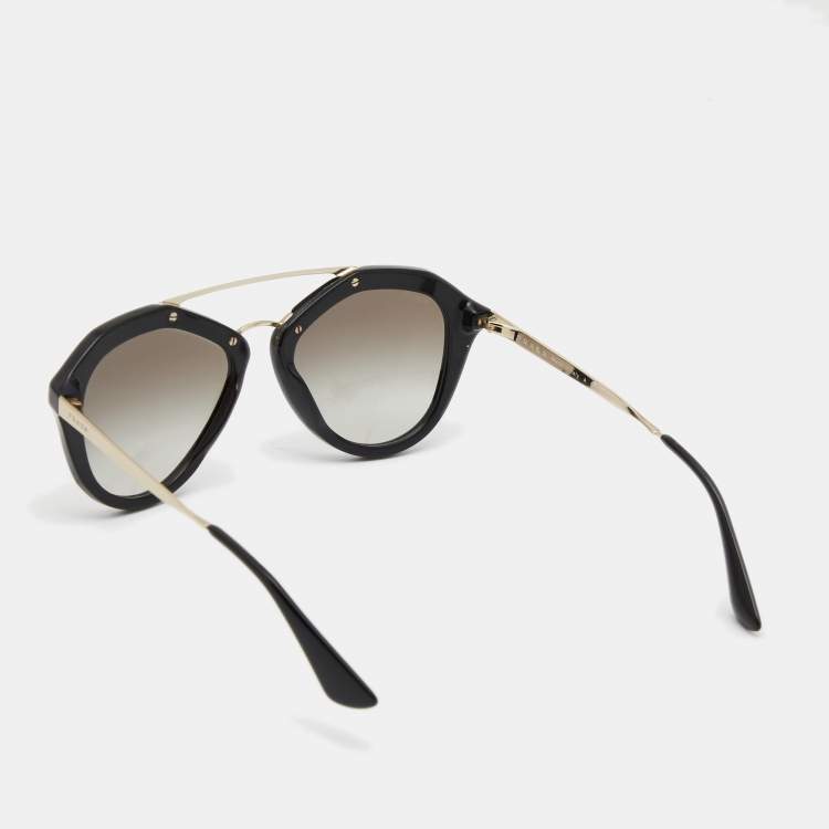 Pre Owned Prada Black Gradient SPR120 12Q Double Bridge Sunglasses