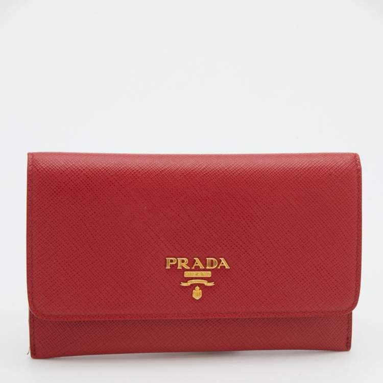 Prada Red Saffiano Leather Passport Cover Prada | The Luxury Closet