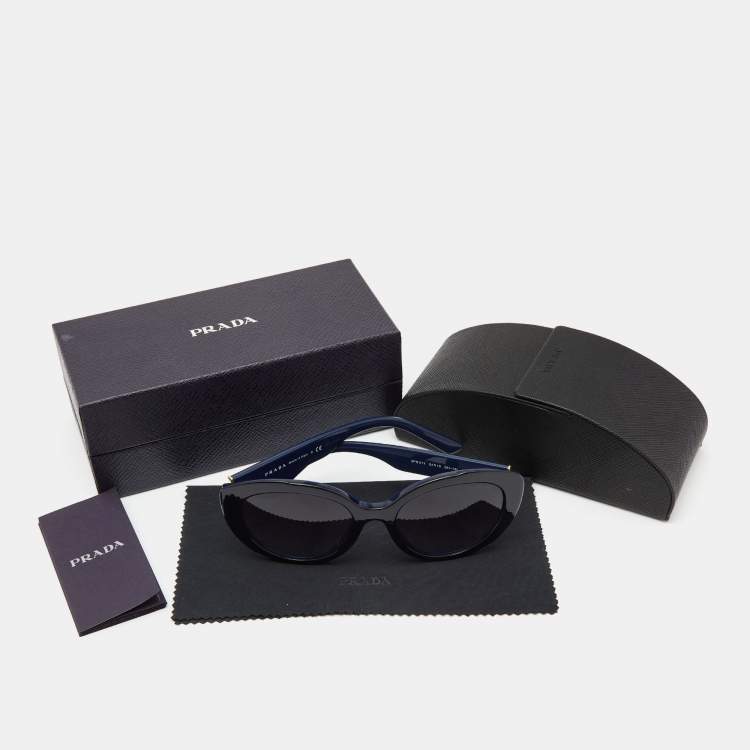 مملوكة مسبقًا Prada Blue/ Blue Gradient SPR 01Y Oversized Sunglasses