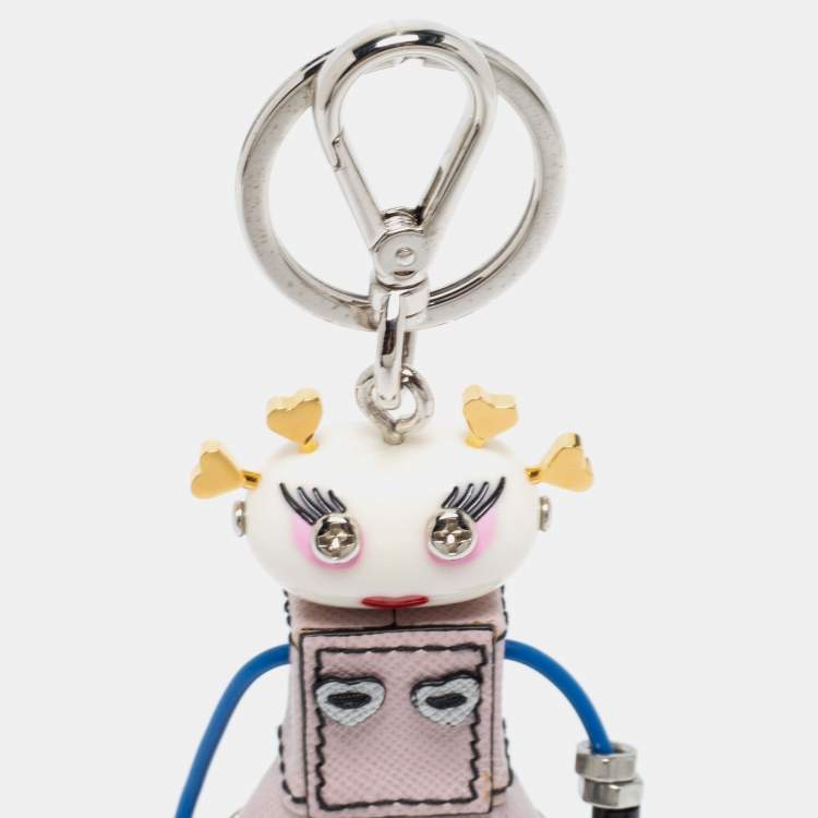 Pre Owned Prada Two Tone Robot Trick Nancy Bag Charm/Keychain