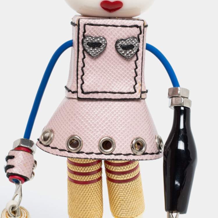 Pre Owned Prada Two Tone Robot Trick Nancy Bag Charm/Keychain