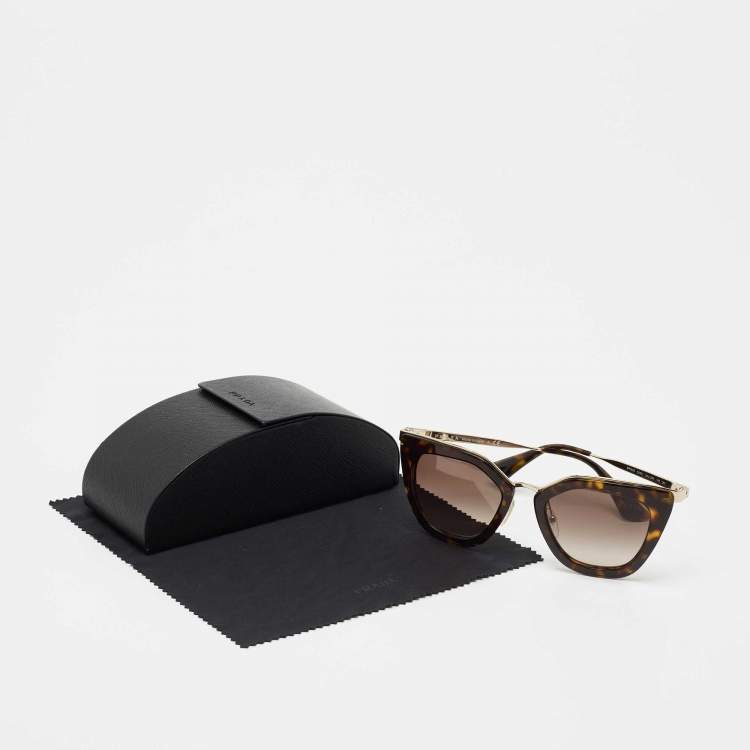 Pre Owned Prada Brown SPR53S Gradient Cat Eye Sunglasses