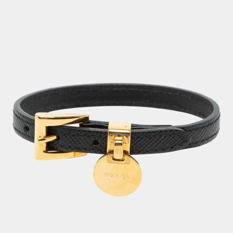 saffiano leather bracelet prada