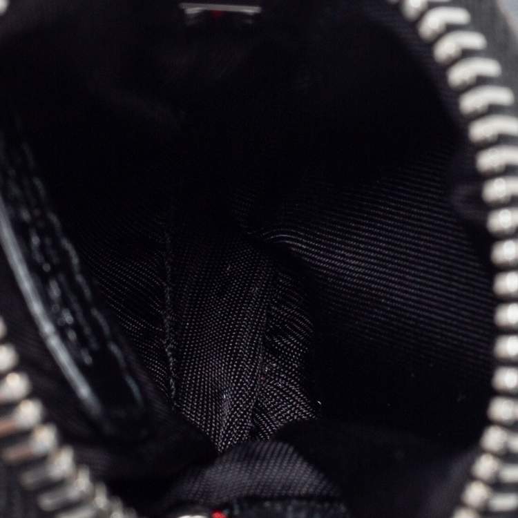 Pre Owned Prada Red/Black Nylon, Leather and Rubber Smartphone Phone Case Landyard