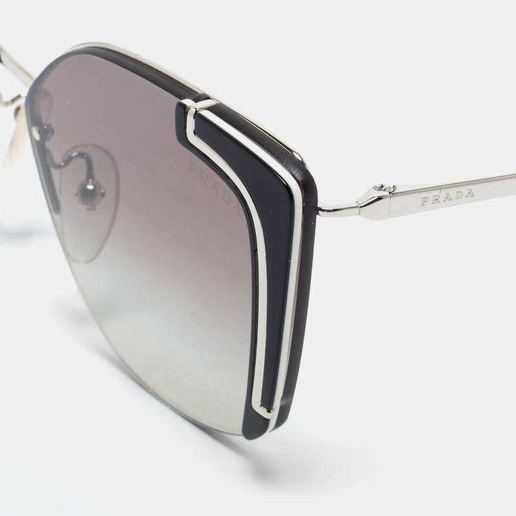 Pre Owned Prada Black Gradient PR 59V Cat Eye Sunglasses