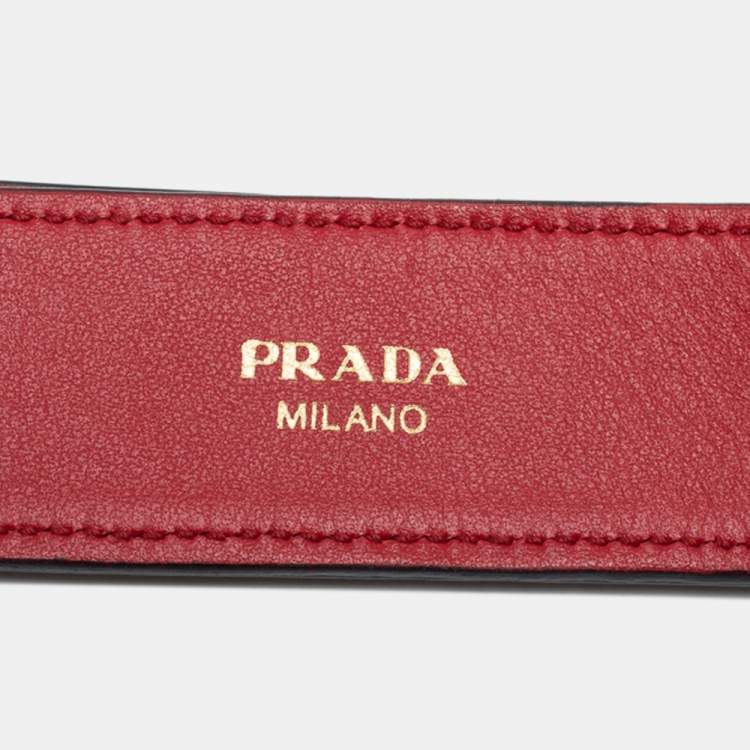 Pre Owned Prada Black Saffiano Leather Bag Shoulder Strap